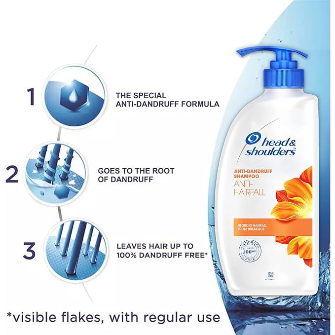 Head & Shoulders Anti-Hairfall Anti-Dandruff Shampoo 650 ml