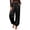 Black, variant on Women Satin Pants Balloon Silk Dressy Harem Pant Flowy Baggy Sequin Disco Party Lounge Fashion Trousers with Pockets Beige S