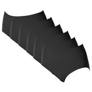 Bali Women`s Set of 6 Comfort Revolution Microfiber Seamless Brief 10/11, Black, Brief Pack of 6