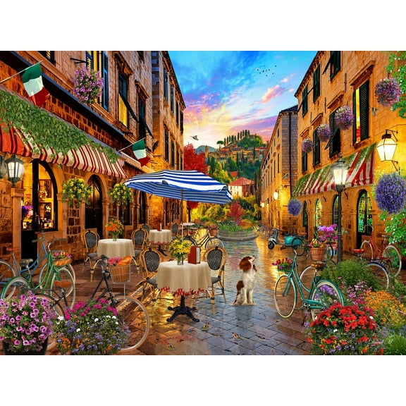 Vermont Christmas Company Biking Through Italy Jigsaw Puzzle 550 Piece