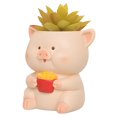 thumbnail image 1 of Handmade Creative Potted Flower Pot DIY Handmade Creative Potted Flower Pot Cute Animal Shaped Succulent Planter with Drainage Hole custody, 1 of 5