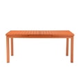 thumbnail image 3 of Benjara Meta 95" Extendable Dining Table- Orange Aluminum Frame- Plank Top, 3 of 10
