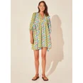 thumbnail image 1 of Yanluna Robe de Vacances Surdimensionnée Printemps 2024 Col en V Manches Mi-Longues Robe Midi Ample Grande Taille Décontractée Imprimée Longue Robe Boho Vestidos, 1 of 7
