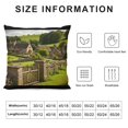 thumbnail image 5 of Fenyluxe English Architecture Fashion Style Dirt-Resistant Throw Pillow Covers for Couch Sofa Bed Living Room Bedroom High-Quality All-Year Square 1PC 24x24in, 5 of 5