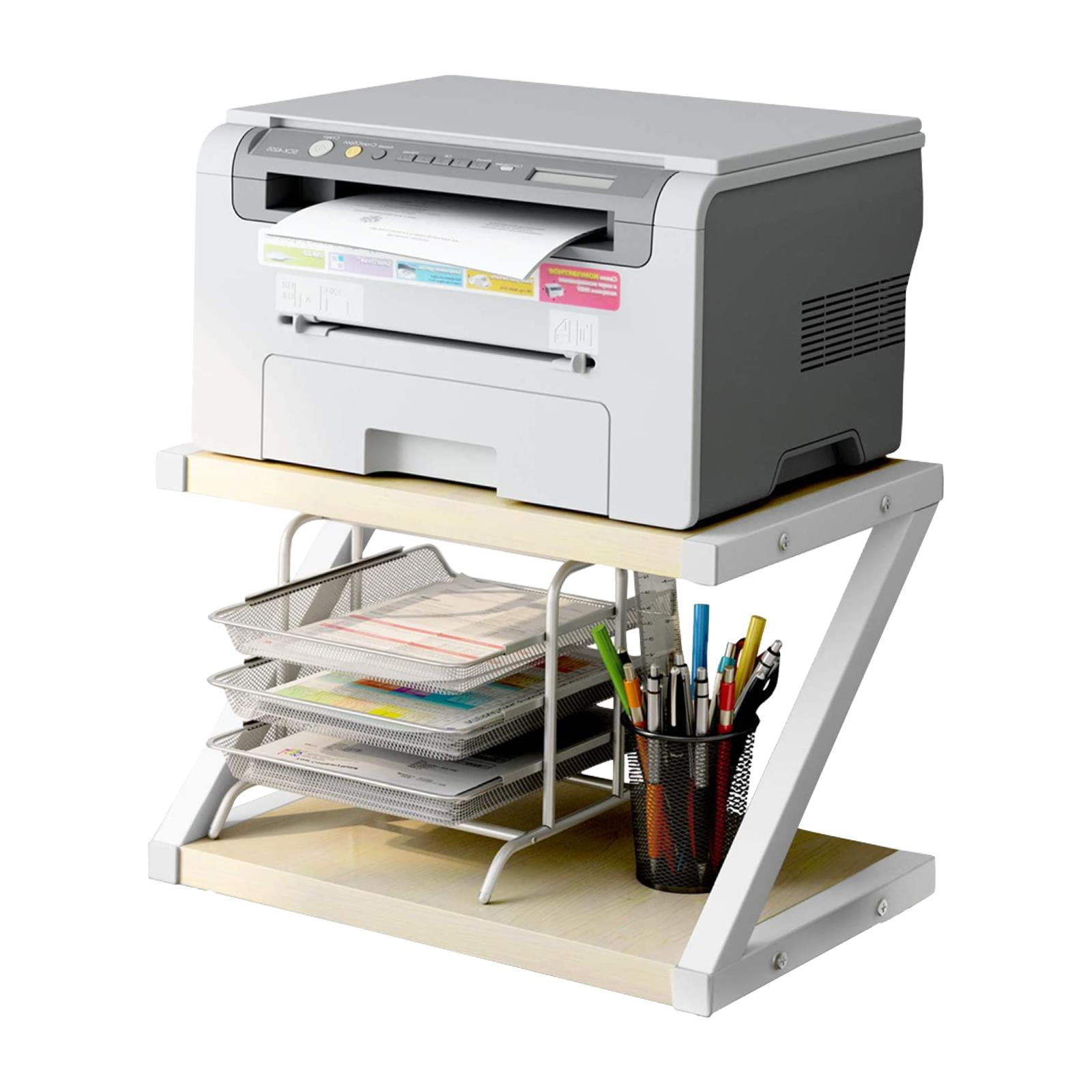 Zimtown Double Tier Tray with Hardware & Steel for Mini 3D Printer