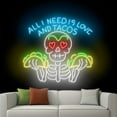 thumbnail image 2 of Handmadetneonsign All I Need Is Love Tacos Neon Sign, Tacos Open Wall Art Decor, Mexico Food Wall Decor 51932, 2 of 5