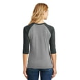 thumbnail image 3 of District Made Ladies Perfect Tri 3/4 Sleeve Raglan-3XL (Black Frost/ Grey Frost), 3 of 3
