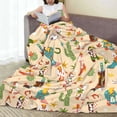 thumbnail image 6 of Honeii Groovy American Western Footwear Print Fleece Blanket - Throw Blanket for Bed, Sofa, Couch, Camping, and Travel , Microplush Ultra Soft Warm Blanket-60"x50", 6 of 7