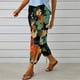 thumbnail image 2 of Pantalones tobilleros finos para mujer, pantalones cónicos con farol y cintura media con estampado a la moda, tipo 1 XL, 2 of 7