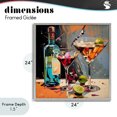 thumbnail image 4 of Stupell Industries Contemporary Every Sip of Martini Night Gray Framed Giclee Art, 24 x 24, by Lazar Studio, 4 of 8