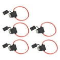 thumbnail image 2 of HLONK Medium Size 5pcs in line Fuse Holder   5pcs ATC/ATO Blade Fuse For Car Boat RV (Black 2A Fuse), 2 of 7