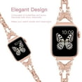 thumbnail image 4 of Dwitch for The Butterfly Bracelet Compatible with Apple Watch Straps at 41/40/38mm, with Sparkling Diamonds Decorative Strap, Replacement for iWatch Series 9/8/7/SE/6/5/4/3/2/1,Rosegold, 4 of 6