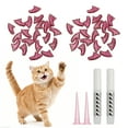 thumbnail image 1 of Uxcell Cat Nail Caps, Cat Claw Covers with Adhesive Glue and Applicators, Kitten Claw Caps Soft Paws, (40 Pcs, L, Crystal Pink), Intended for Pet Tips /  Nail Covers / Control Paws, 1 of 6