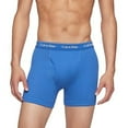 thumbnail image 4 of Calvin Klein 3Pk Boxer Brief Cotton Classics Mens Active Underwears Size S, Color: Blue/Medieval Blue, 4 of 4