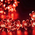 thumbnail image 3 of Solar Cherry Blossom Flower String Lights Waterproof 21 Feet 50 LED Peach Cherry Blossom Flower Fairy Lights 8 Modes for Wedding Christmas Gardens Indoor Home (Pink), 3 of 9