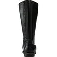 thumbnail image 3 of Baretraps Women's Abram Laser Cut Mixed Media Riding Boots Black Size 5 M, 3 of 5