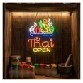 thumbnail image 4 of Letrero De Neón Thai Food Open, Ideal Para Decoración De Pared De Cocina Y Restaurante, Con Luz Regulable De 42cmx52cm, 4 of 6