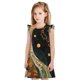 thumbnail image 1 of Fotbe Abstract Gold Floral Galaxy Vestido de Dormir para Niñas de 3 a 10 Años, Mangas Cortas, Estilo Princesa, Pijama Camisón con Mangas Voladas-Large, 1 of 6