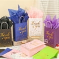 thumbnail image 3 of 12 Pcs Thank You Gift Bags with Tissue Paper, Colorful Kraft Paper Bags for Weddings, Birthday Party Favors, Gift Wrapping, Retail Small Businesses, 3 of 6