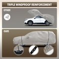 thumbnail image 3 of 6 Layers Car Cover Custom Fit for Honda CRV 1997-2025, Toyota RAV4 1996-2025, Waterproof Full Exterior Cover Rain Sun Protection with Door Zipper, 3 of 13