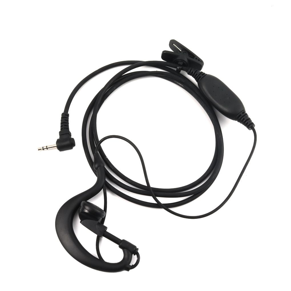 Zeker Souvenir vredig 2.5MM 1-Pin Plug G Shape Clip-Ear Earpiece Headset Mic for Motorola 2 Two  Way Radio Walkie Talkie - Walmart.com