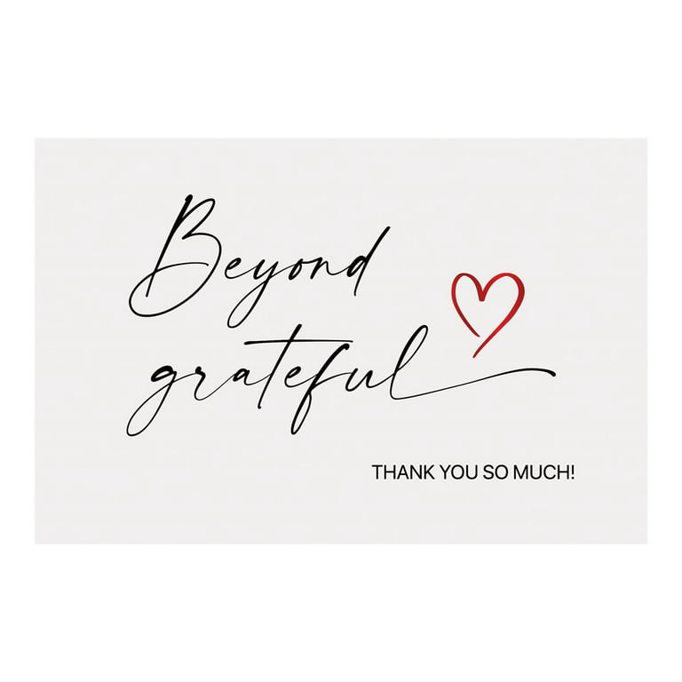 Beyond Grateful Card, Thank You Card, Folded Greeting Card – Paper