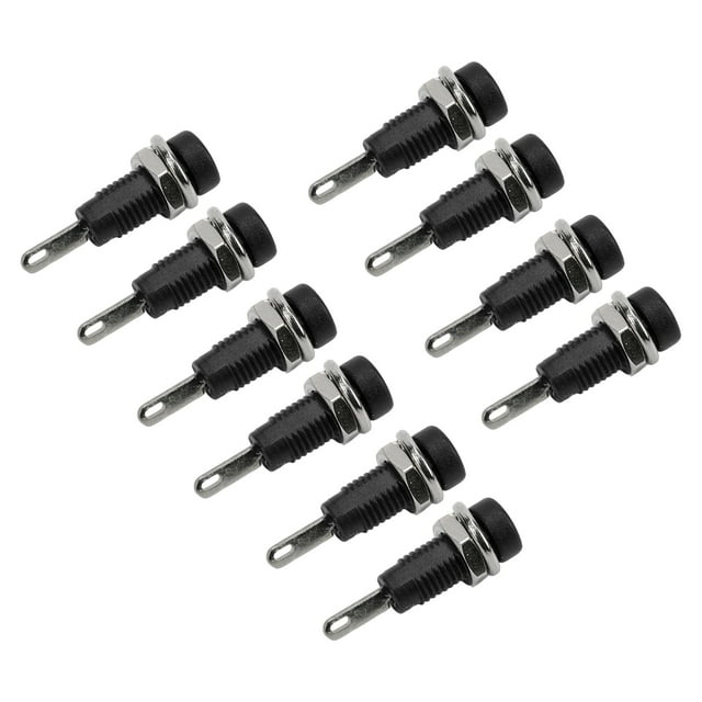 2mm Banana Socket, High Accuracy Technology Banana Connector Panel Socket High Speed Transmission High Conductivity For Electronic Instruments Black