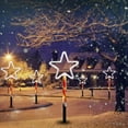 thumbnail image 4 of Christmas Star Pathway Lights Outdoor, 5PCS Solar Waterproof Star Stakes Light, 8 Modes Christmas Stake Lights for Yard Garden Sideway Walkway, 4 of 7