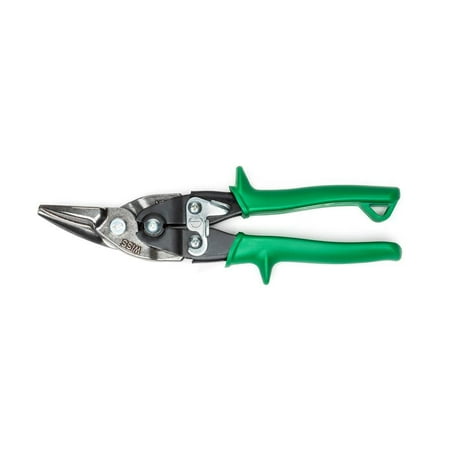 UPC: 0037103136466 | Crescent M2RS Aviation Snip  9-3/4 in OAL  Right Cut  Molybdenum Steel Blade  Contour-Grip Handle  Green Handle