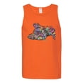 thumbnail image 3 of Tired Sleeping Cat | I Wish I Was My Cat Funny Colorful Kitty | Dean Russo Art Animal Lover Mens Tank Top, Orange, Medium, 3 of 6