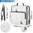 thumbnail image 3 of Minimalist Moon Pattern Stripes Lines Zipper Binder Bag 3 Ring Binder Bag,Large Capacity Durable Binder Organizer Bag, 3 of 8