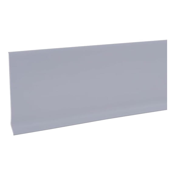 4-Inch x 120-Feet Dry Back Vinyl Wall Base, Flexible Dry Back Vinyl Trim with Toe - Easy Install Molding Trim for Floors, Baseboards, Bulk Roll, Gray (75499)