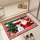thumbnail image 5 of Alfombra navideña de punto para baño | Fibra de poliéster absorbente | Diseño navideño multicolor con Papá Noel, muñeco de nieve y reno | Alfombra antideslizante para puerta de entrada | Decoración, 5 of 6