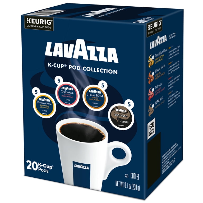Lavazza, Variety Pack Light and Medium Roast K-Cup Coffee Pods, 20