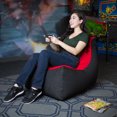 thumbnail image 4 of Jaxx Pixel Gamer Chair - Game Room / Home Theater Bean Bag Chair, Red, 4 of 7