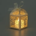 thumbnail image 2 of 100 Pack Wedding Favor Boxes Laser Cut Boxes Party Favor Box Small Gift Boxes Lace Candy Boxes for Wedding Bridal Shower Baby Shower Birthday Party Anniverary with Ribbons, 2 of 7