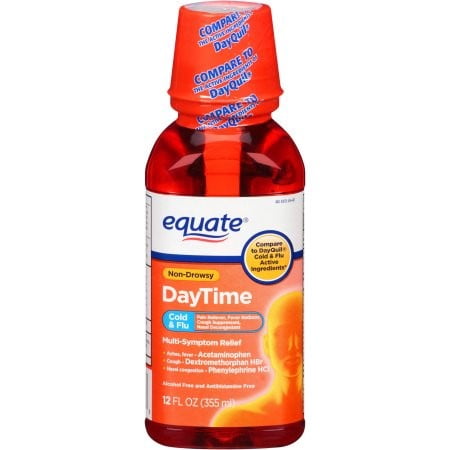 Equate Daytime Cold & Flu Multi-Symptom Relief, 12 Fl Oz