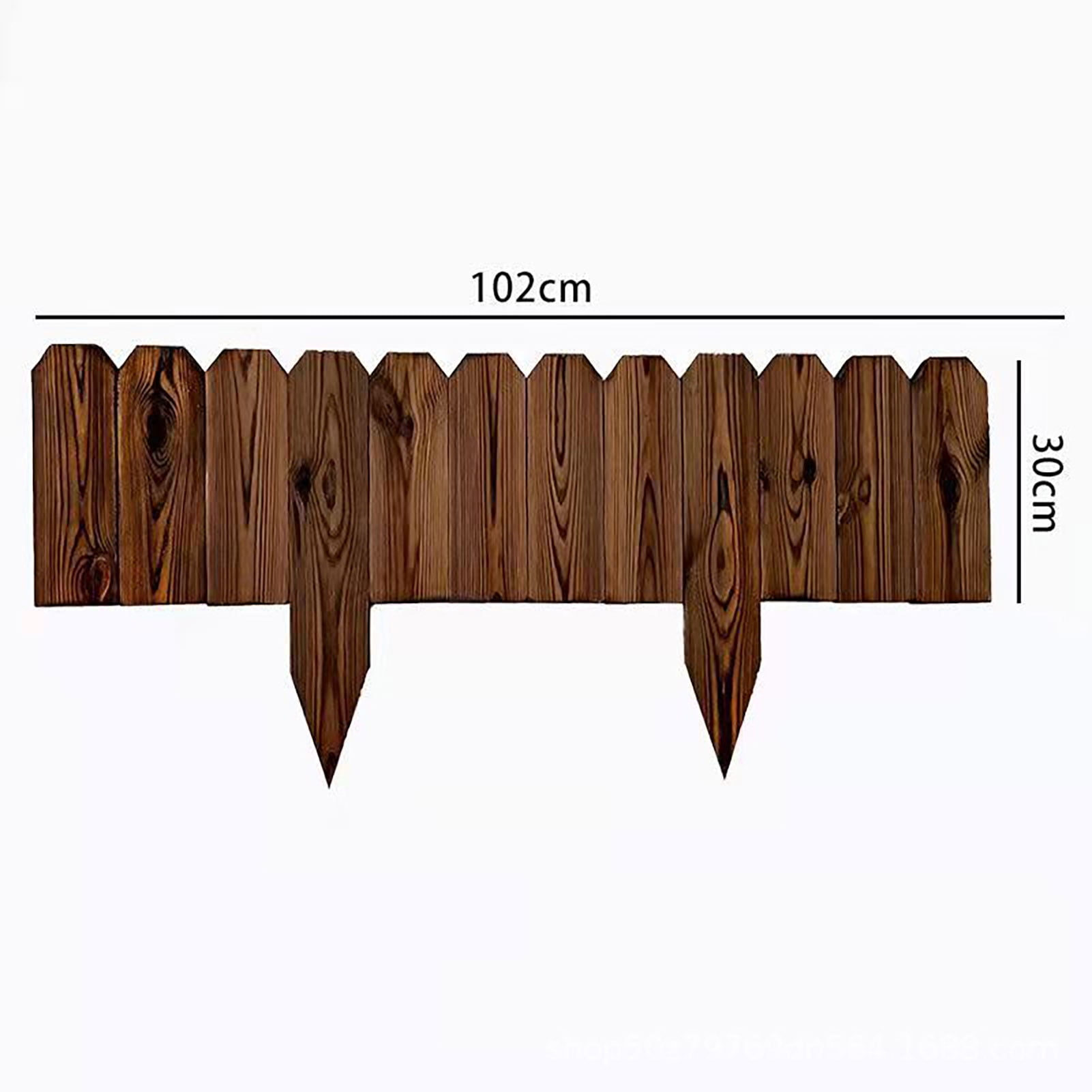 sunsanly Wood Fence Bendable Garden Edging Border Decorative Corrosion-resistant Flower Bed Fence Easy Install Multifunctional Outdoor Decor Barrier for Yard Patio Path
