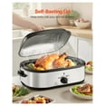 thumbnail image 4 of 14QT Roaster Oven, Electric Turkey Roaster Pan with Self-Basting Lid & Rack, 150-450°F Adjustable Temp, Defrost/Warm, Fits up to 18lb Turkey, Holiday Dinner Roaster, 4 of 9