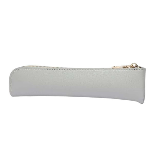 Bolsa de cosméticos Bolsa de accesorios Portalápices Bolsa de lápices Compacto Ligero 7.9x0.4x1 pulgadas gris claro Salvador Estuche para brochas de maquillaje