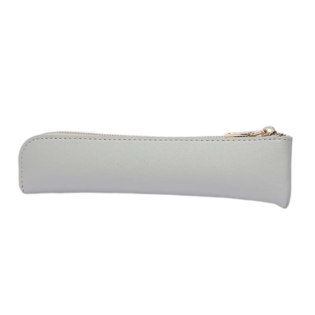 Estuche Portátil para Maquillaje, Estuche para Lápices con Cremallera, Duradero para Oficina, Hogar, Viaje, Ligero, Multifuncional, Elegante, Su gris claro Fernando Estuche para brochas de maquillaje