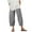 Gray#womens linen capris for summer clearance, variant on lcziwo 2024 Cotton Linen Casual Summer Capri Pants Solid Color Cropped Comfy Baggy Trousers with Pockets Drawstring Palazzo Lounge Pants,Brown,XL