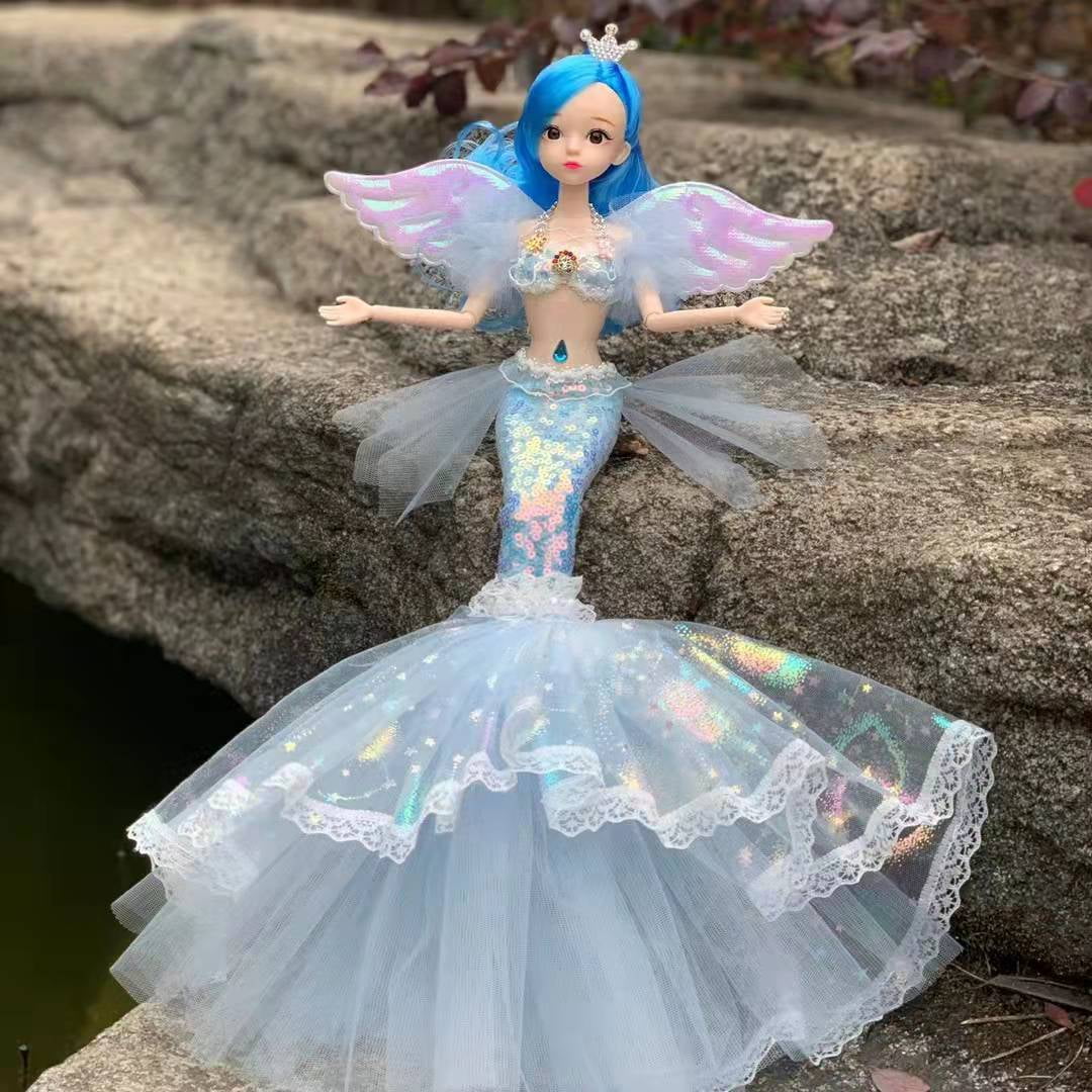 Mermaid Doll Mermaid Doll Clothes Detachable Toy Girl Birthday Gift(Blue) - Walmart.com
