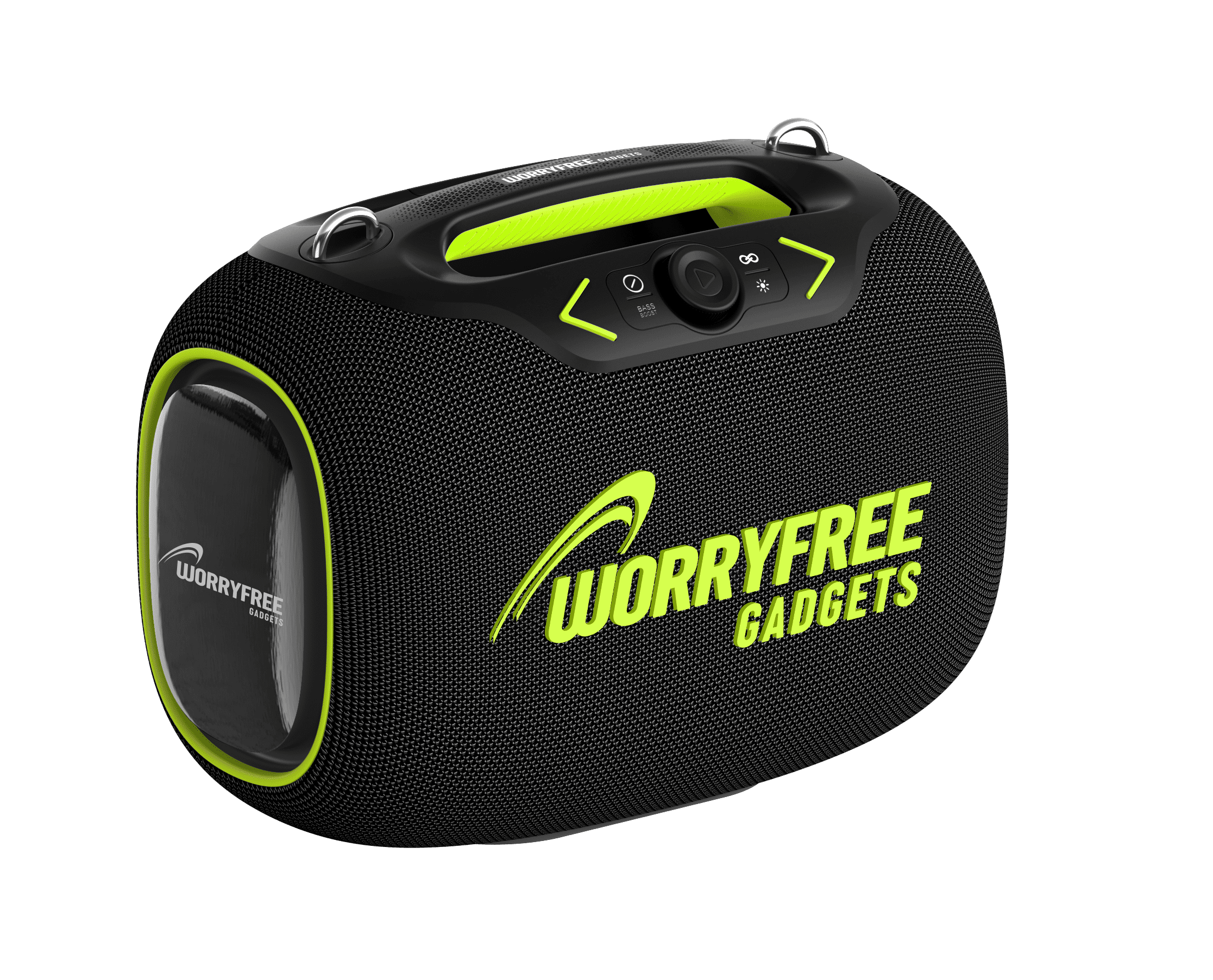 WorryFree Gadgets Portable Bluetooth Speaker with Two Microphones, Deep Bass, Large Party Wireless Speakers, 120W, Black
