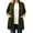 Army Green, variant on Flattering Plus Size Open Front Cardigan, Draped Collar 3/4 Sleeve Duster with Pockets, Asymmetric Hem and Comfy Loose Fit