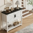 thumbnail image 3 of Kitchen Sideboard Buffet, Farmhouse Coffee Bar Cabinet with 2 Doors & Shelf, Wooden Console Table for Entryway, Living Room, Hallway Storage, 3 of 13