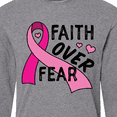 thumbnail image 4 of Inktastic Breast Cancer Awareness Faith Over Fear Long Sleeve T-Shirt, 4 of 5