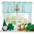 thumbnail image 2 of Kitchen Valances for Window, Spring Easter Rabbits Pitches Light Filtering Rod Pocket Valance Curtain, Eggs Butterfly Bee Flowers Short Curtains Window Topper for Bedroom Living Room 42x12in, 2 of 9