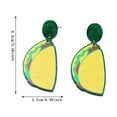 thumbnail image 3 of BNNG Mexican Carnival Earrings Stud Earrings Hat Violin Colorful Print Simple Fashion Geometric Earrings Earrings Accessories Female Elegant Hexagon-Shaped Alloy Earrings Acrylic Earrings For Women, 3 of 4