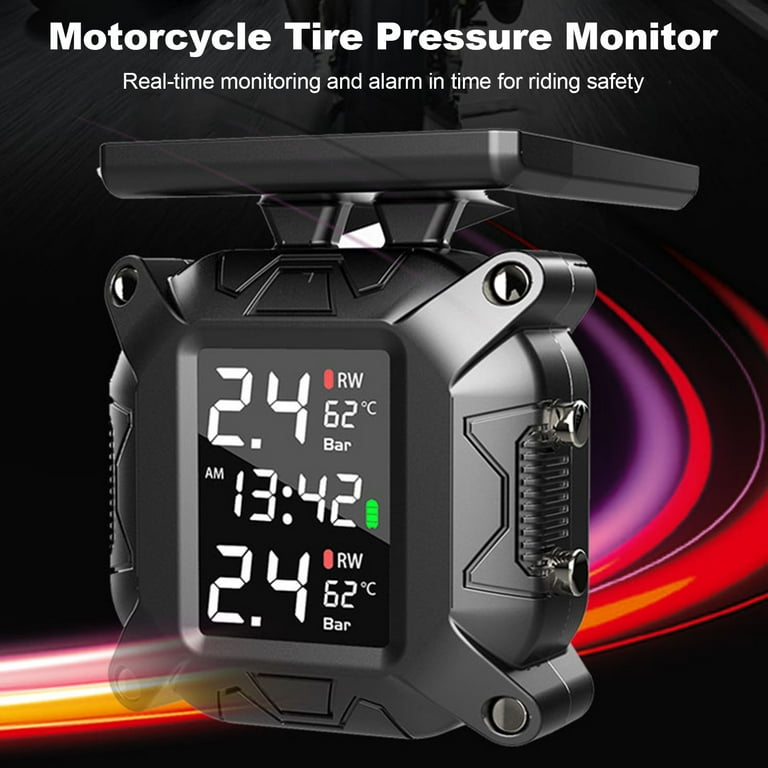 Wireless Motorcycle TPMS Motor Tire Pressure Monitoring System with 2  Sensors